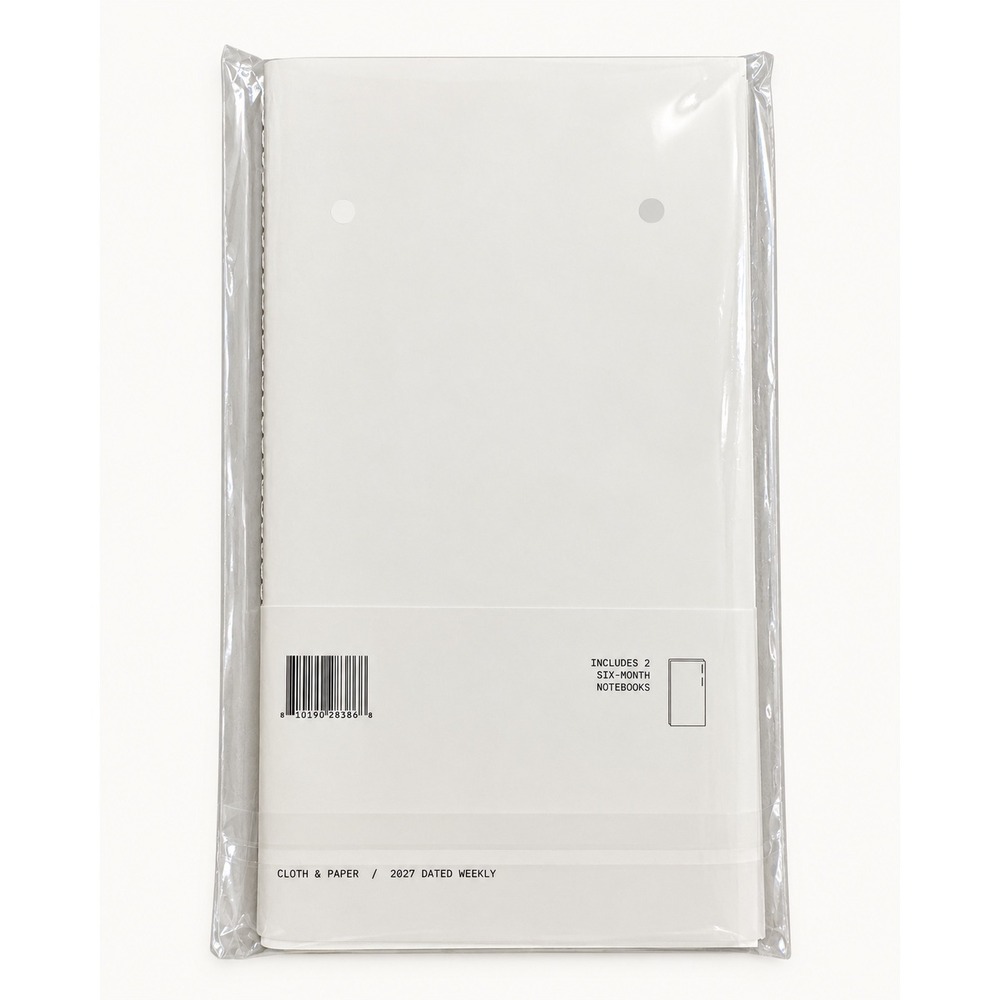 Cloth & Paper 2027 2 Dated Weekly Travelers Notebooks Minimalist Planners White